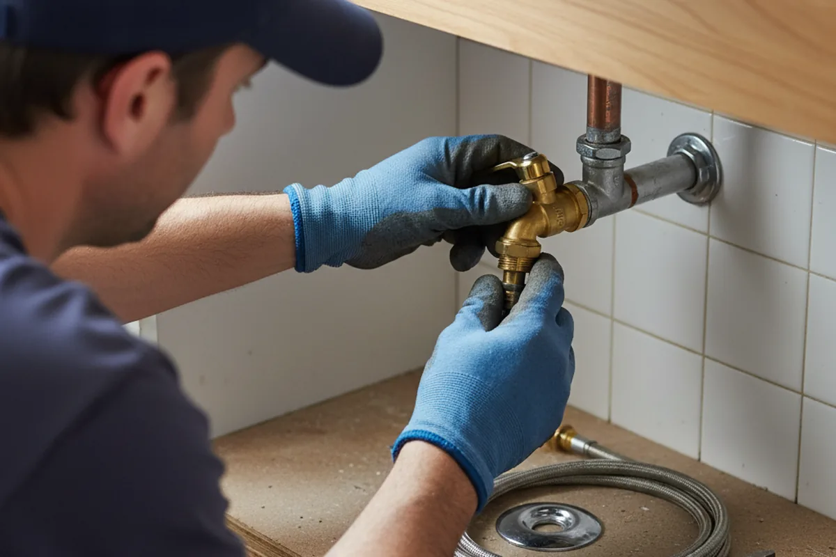 Shutoff valve and fitting work during Faucet and Fixture Repair in Dewitt